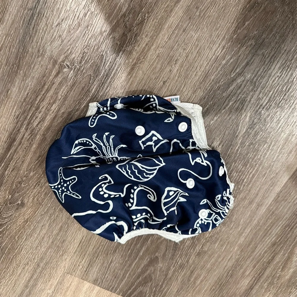 Whale Print Kids Swim Diaper